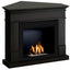 Semineu HOMBEE-Lisabona colt 110 x 85 x 95 cm ,culoare wenge, cu flacara reala cu bioetanol