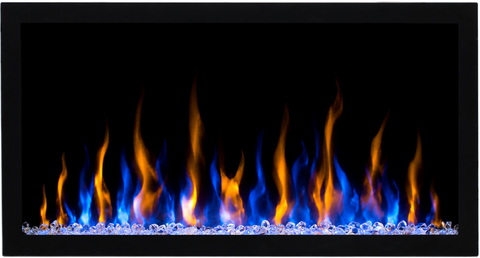 Semineu electric liniar 3D incorporabil AFLAMO Pride S115 Negru cu sunet