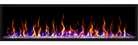Semineu electric liniar 3D incorporabil AFLAMO Pride S127 Negru cu sunet