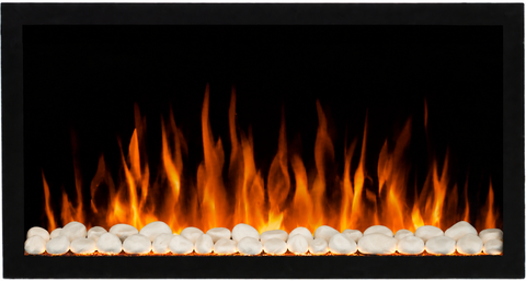 Semineu electric liniar 3D incorporabil AFLAMO Pride S115 Negru cu sunet