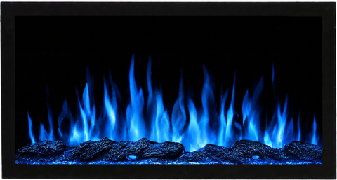 Semineu electric liniar 3D incorporabil AFLAMO Pride S115 Negru cu sunet