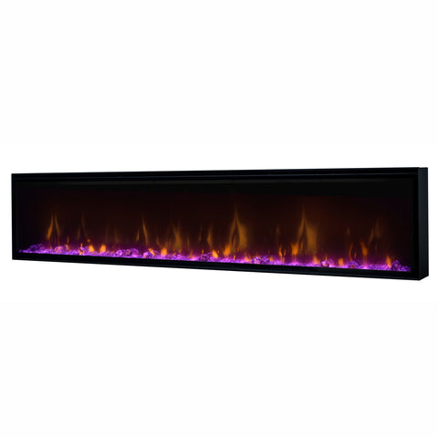 Semineu electric liniar 3D incorporabil DIMPLEX Ignite XL 74  Optiflame MultiFire XD Negru cu sunet