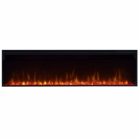 Semineu electric liniar 3D incorporabil DIMPLEX Ignite XL 74  Optiflame MultiFire XD Negru cu sunet