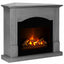 Semineu electric DIMPLEX Nisa Drept/Colt Ash Grey/Negru cu focar electric 3D Optiflame CH600 H si sunet