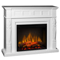 Semineu electric Torchiere Alb cu focar electric 3D Dimplex Optiflame XHD28 si sunet