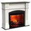 Semineu electric DIMPLEX Haydn Alb si Ash Grey cu focar electric 3D Optiflame RBF30 si sunet