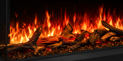 Semineu electric liniar 3D incorporabil AFLAMO SUPERB 3D 080, multicolor ,sunet incorporat, Smart APP + telecomanda