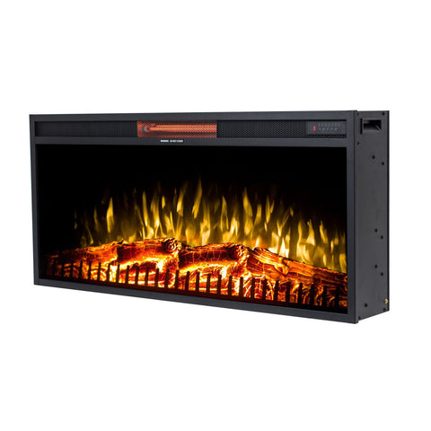 Semineu electric liniar 3D incorporabil AFLAMO LED 100 cu sunet