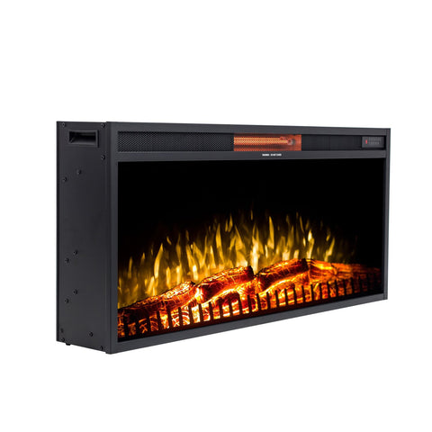 Semineu electric liniar 3D incorporabil AFLAMO LED 100 cu sunet