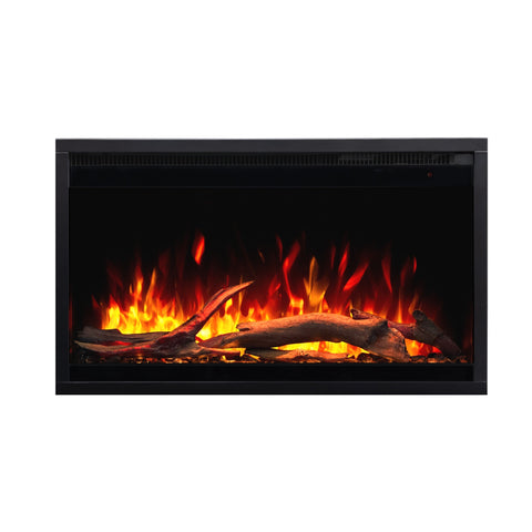 Semineu electric incorporabil Aflamo LED PRO 3D 45x60, multicolor ,sunet incorporat, Smart APP + telecomanda