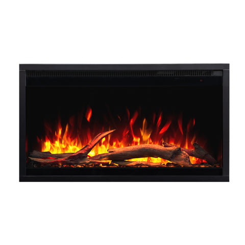 Semineu electric incorporabil Aflamo LED PRO 3D 45x75, multicolor ,sunet incorporat, Smart APP + telecomanda