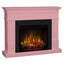 Semineu electric DIMPLEX Lisabona Pale Pink cu focar electric 3D Optiflame XHD23 si sunet