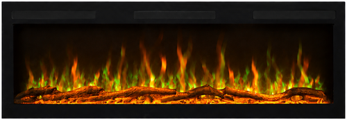Semineu electric liniar 3D incorporabil AFLAMO Majestic 128 PRO, sunet incorporat, Smart APP + telecomanda