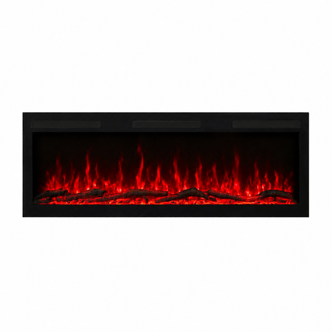 Semineu electric liniar 3D incorporabil AFLAMO Majestic 213 PRO, sunet incorporat, Smart APP + telecomanda