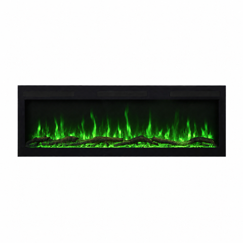 Semineu electric liniar 3D incorporabil AFLAMO Majestic 107 PRO, sunet incorporat, Smart APP + telecomanda