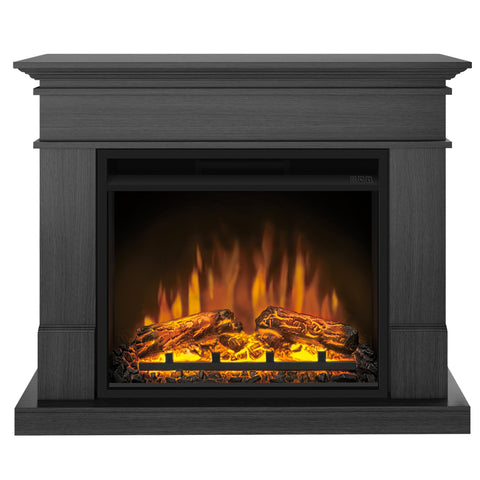 Semineu ECOFLAME - MINI Lisabona ash grey, flacara 3D de 23 inci, sistem incalzire