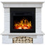 Semineu  electric AFLAMO Porto Pin Alb cu focar 3D  LED 40 si sunet