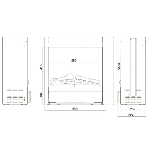 Semineu electric 3D incorporabil Dimplex Opti-myst Albany cu sunet