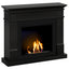 Semineu HOMBEE-Lisabona 110 x 30 x 95 cm ,culoare negru, cu flacara reala cu bioetanol