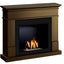 Semineu HOMBEE-Lisabona 110 x 30 x 95 cm ,culoare nuc, cu flacara reala cu bioetanol