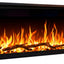 Semineu electric liniar 3D incorporabil AFLAMO Regal 126 cm , aplicatie, sunet incorporat, flacara 3D cu teme de culoare, busteni si cristale decorative, 1500 W