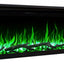Semineu electric liniar 3D incorporabil AFLAMO Regal 106 cm , aplicatie, sunet incorporat, flacara 3D cu teme de culoare, busteni si cristale decorative, 1500 W