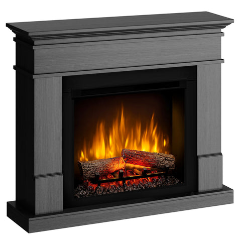 Semineu electric DIMPLEX Lisabona ash grey SLIM LINE cu focar electric 3D Optiflame XHD23 si sunet
