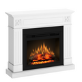 Semineu London 110.30.95 alb + focar ECOFLAME 23", incalzire infrared, teme de culoare, flacara 3D si sunet