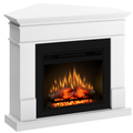 Semineu ECOFLAME PRO - Lisabona colt white, flacara 3D de 23 inci cu teme de culoare, incalzire infrared si sunet