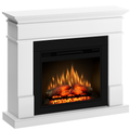 Semineu ECOFLAME PRO - Lisabona white, flacara 3D de 23 inci cu teme de culoare, incalzire infrared si sunet