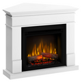 Semineu electric Lisabona Drept/Colt Alb cu focar electric 3D Dimplex Optiflame XHD23 si sunet