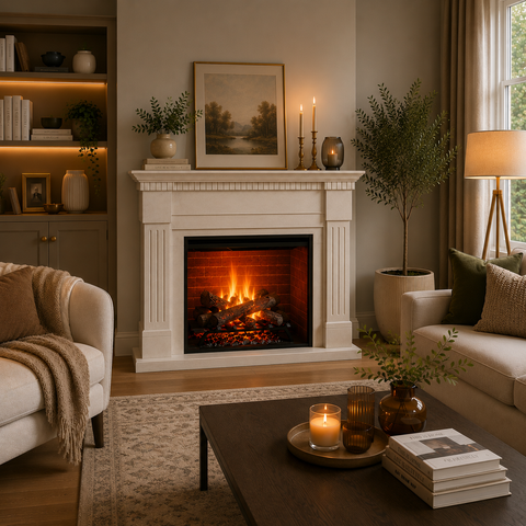 Semineu electric DIMPLEX Essex Antichizat cu focar electric 3D Revillusion FDX-REV30 si sunet