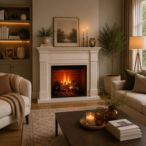 Semineu electric DIMPLEX Essex Antichizat cu focar electric 3D Revillusion FDX-REV30 si sunet