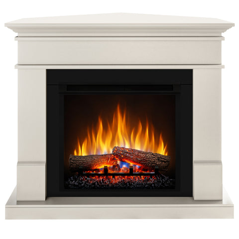 Semineu electric DIMPLEX Lisabona antichizat colt SLIM LINE cu focar electric 3D Optiflame XHD23 si sunet