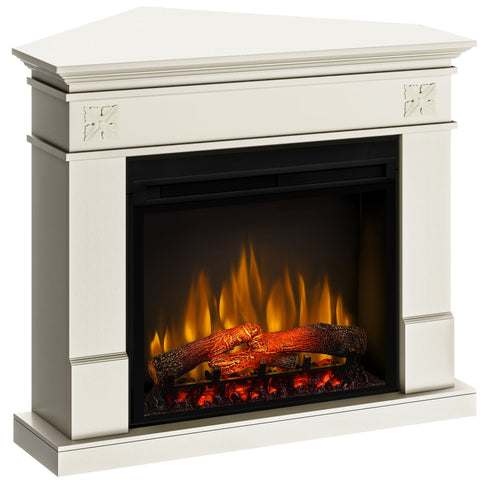 Semineu electric Lisabona Flower Drept/Colt Antichizat cu focar electric 3D Dimplex Optiflame XHD28 si sunet