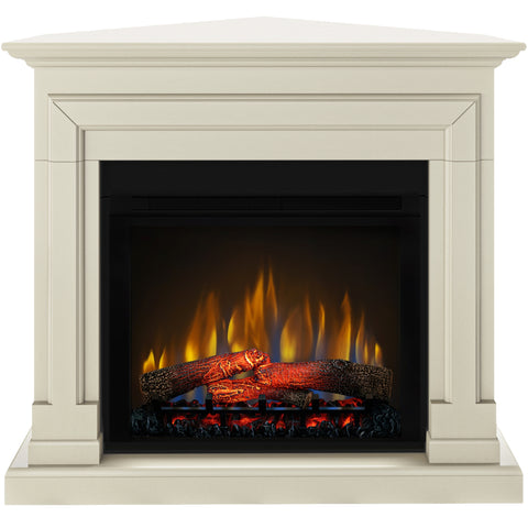 Semineu electric Barcelona Drept/Colt Antichizat cu focar electric 3D Dimplex Optiflame XHD28 si sunet