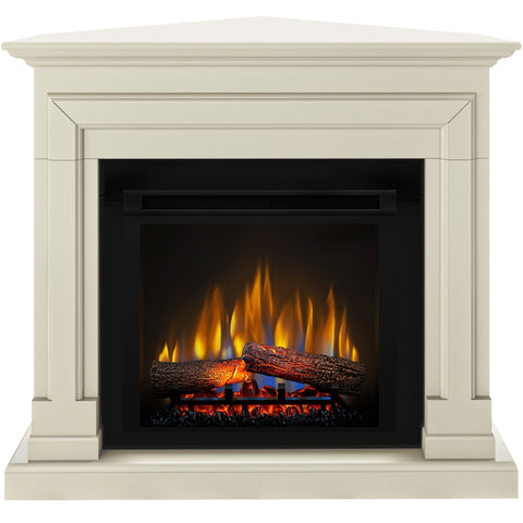 Semineu electric Barcelona Drept/Colt Antichizat cu focar electric 3D Dimplex Optiflame XHD23 si sunet