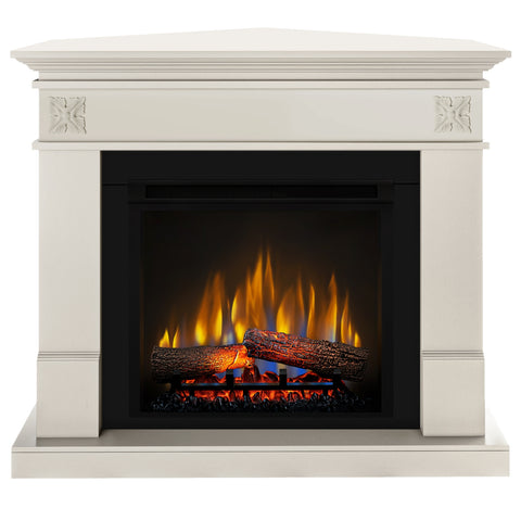 Semineu electric DIMPLEX Lisabona Flower Drept/Colt Antichizat cu focar electric 3D Optiflame XHD23 si sunet
