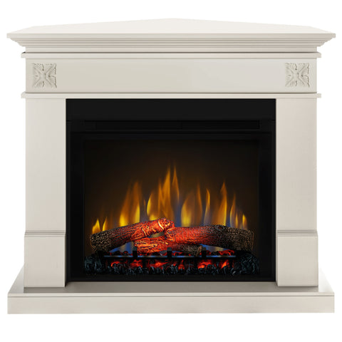 Semineu electric Lisabona Flower Drept/Colt Antichizat cu focar electric 3D Dimplex Optiflame XHD28 si sunet