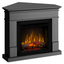 Semineu electric DIMPLEX Lisabona Drept/Colt Ash Grey cu focar electric 3D Optiflame XHD23 si sunet