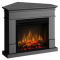 Semineu electric Lisabona Drept/Colt Ash Grey cu focar electric 3D Dimplex Optiflame XHD28 si sunet