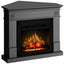 Semineu electric ECOFLAME PRO - Lisabona Flower colt ash grey, flacara 3D de 23 inci cu teme de culoare, incalzire infrared si sunet