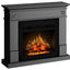 Semineu electric ECOFLAME PRO - Lisabona Flower ash grey, flacara 3D de 23 inci cu teme de culoare, incalzire infrared si sunet
