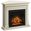 Semineu ECOFLAME PRO - Barcelona colt antique vanilla, flacara 3D de 23 inci cu teme de culoare, incalzire infrared si sunet