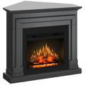 Semineu ECOFLAME PRO - Barcelona colt ash grey, flacara 3D de 23 inci cu teme de culoare, incalzire infrared si sunet