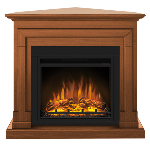 Semineu ECOFLAME - Barcelona SLIM LINE colt cherry, flacara 3D de 23 inci, sistem incalzire