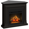 Semineu ECOFLAME PRO - Barcelona colt black, flacara 3D de 23 inci cu teme de culoare, incalzire infrared si sunet