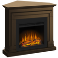 Semineu ECOFLAME - Barcelona SLIM LINE colt walnut, flacara 3D de 23 inci, sistem incalzire