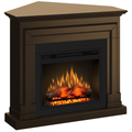 Semineu ECOFLAME PRO - Barcelona colt walnut, flacara 3D de 23 inci cu teme de culoare, incalzire infrared si sunet