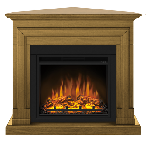 Semineu ECOFLAME - Barcelona SLIM LINE colt oak, flacara 3D de 23 inci, sistem incalzire